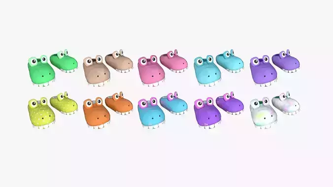 10 Slippers H Crocodile Collection - Costume Character Design 