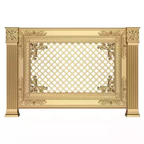 Radiator Cover Decorative Screening Grille Panel 03 Low-poly 3D model