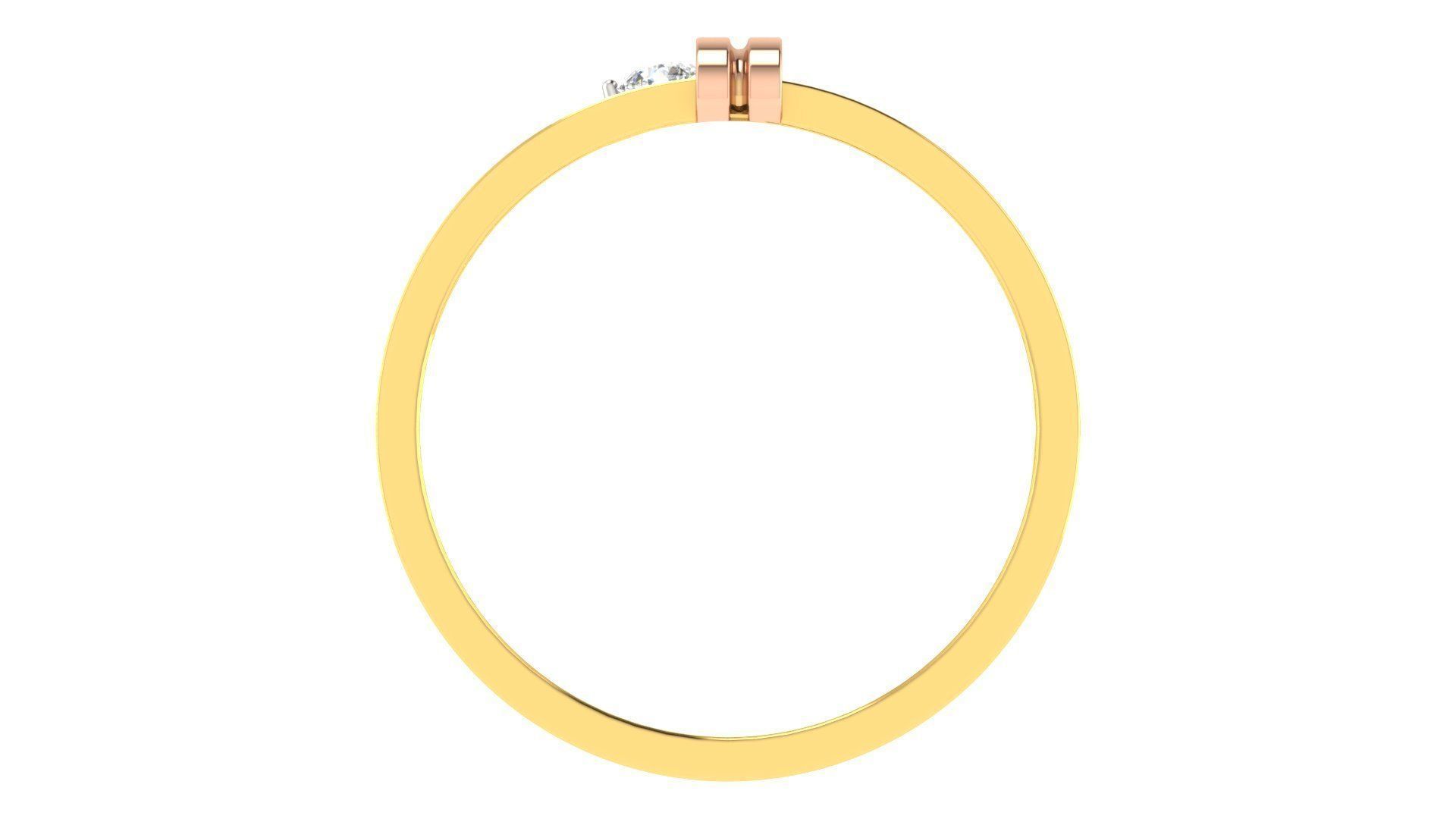 Couple Wedding Band Ring 3dm stl obj mtl gltf glb 3D print model_9