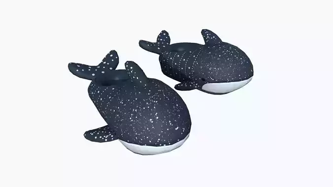 Slippers I03 Shark Whale - Costume Character Design Low-poly 3D model