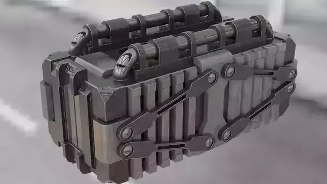  the Quantum Nexus Container Low-poly 3D model