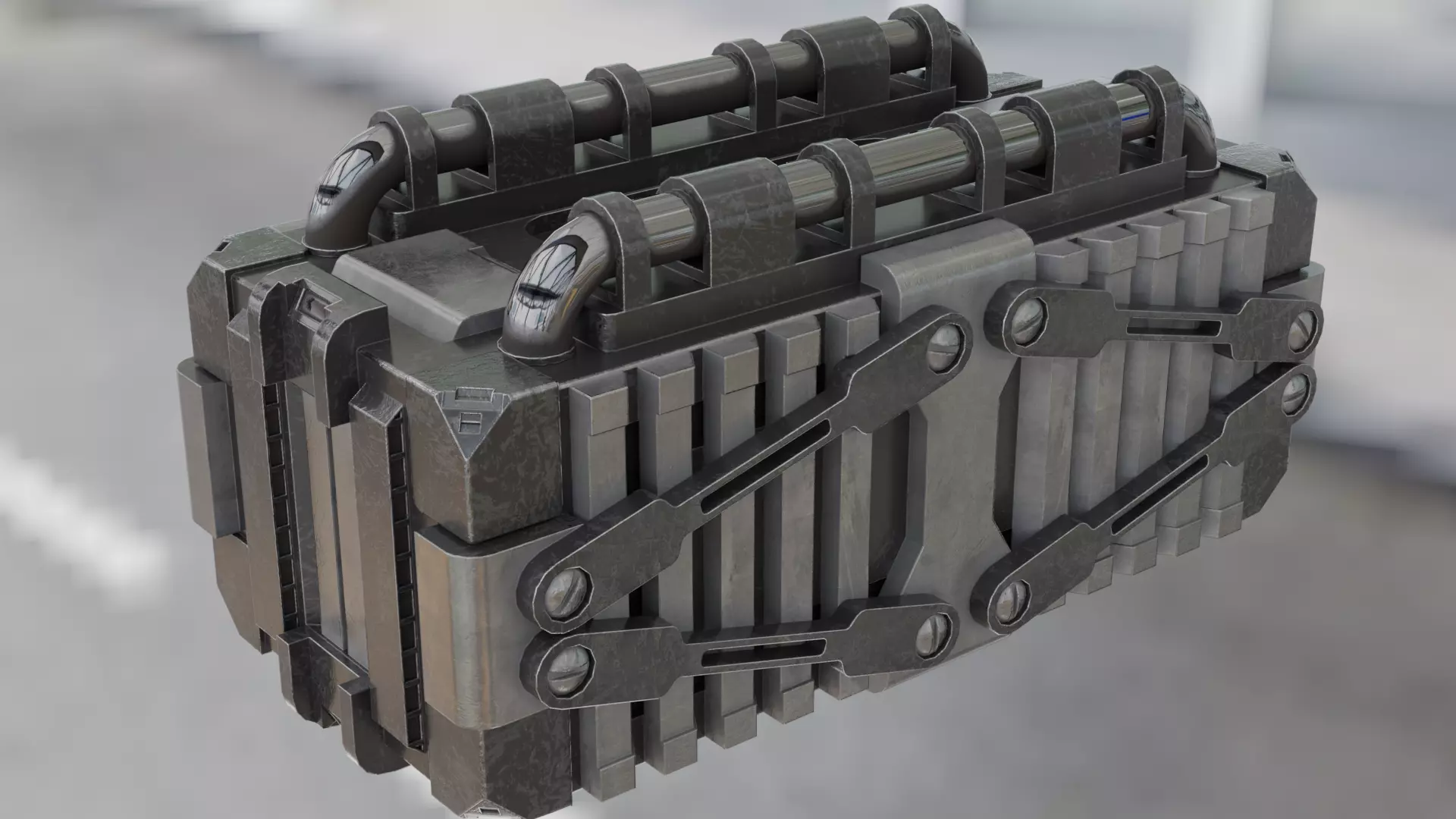  the Quantum Nexus Container Low-poly 3D model_0