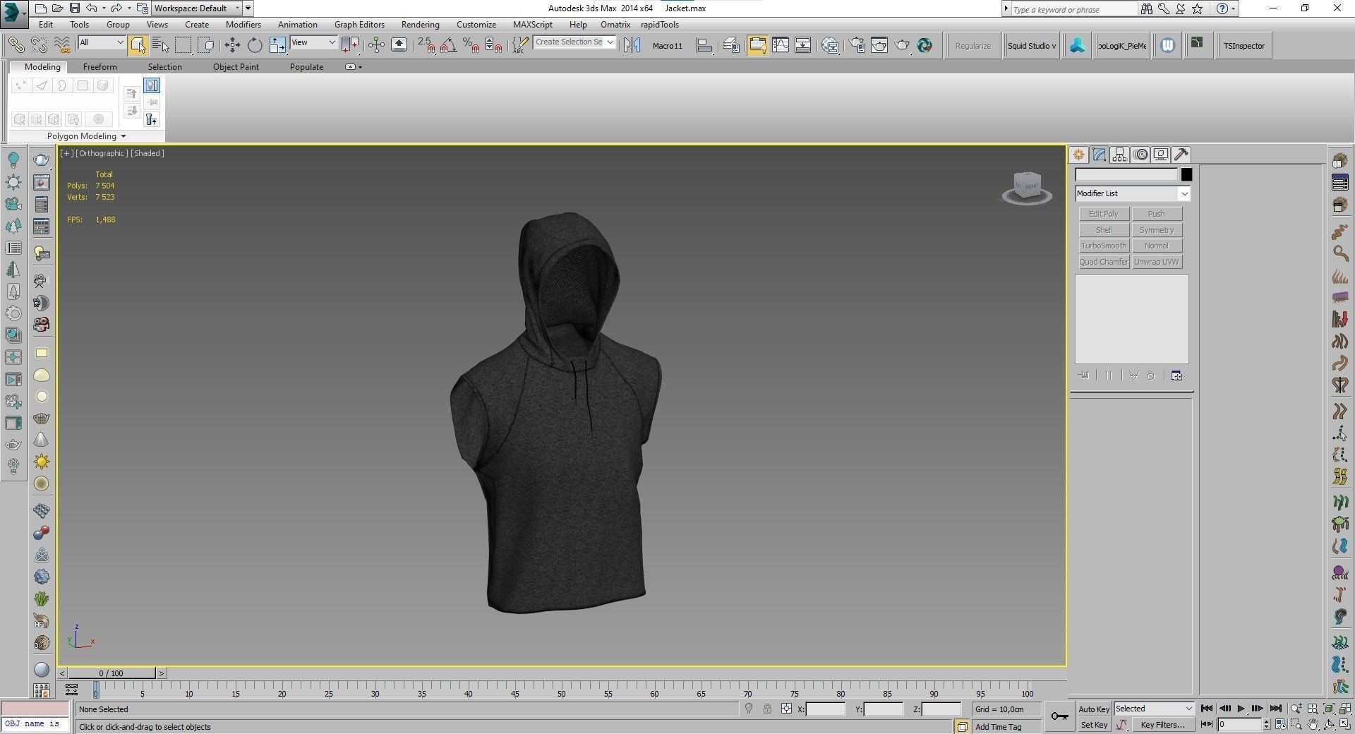 Shirt Low-poly 3D model_3