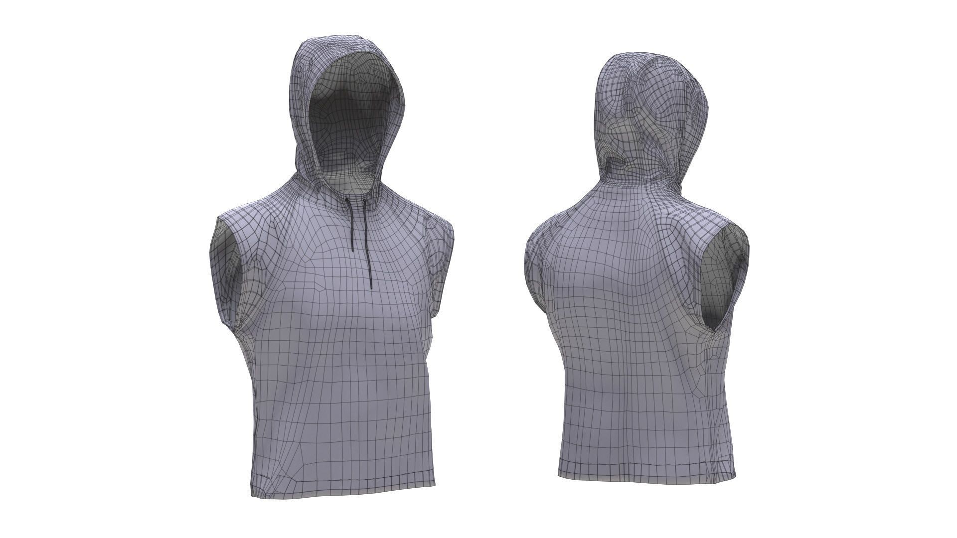 Shirt Low-poly 3D model_4