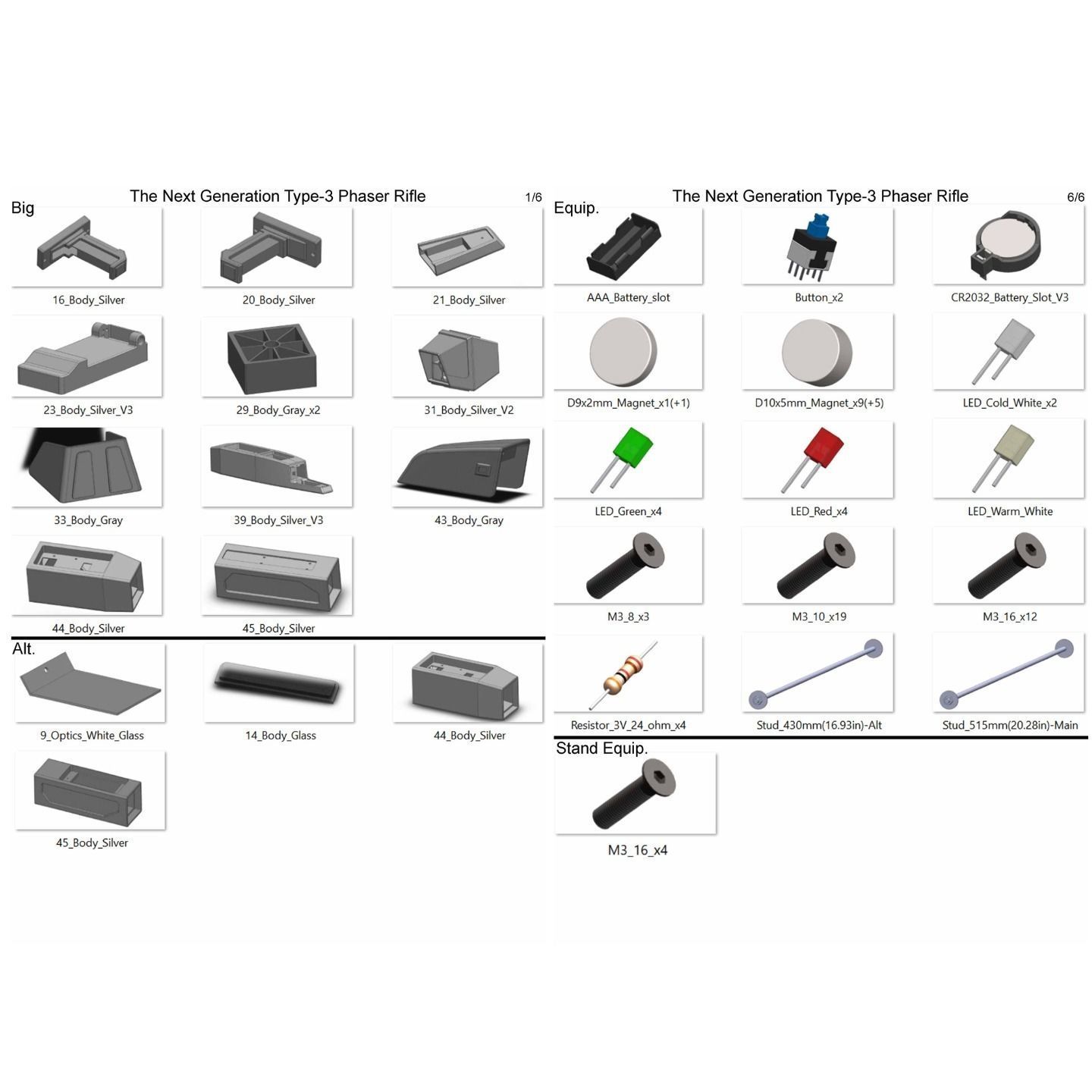 The Next Generation Type 3 Phaser Cannon - STL CAD - Commercial  3D print model_15