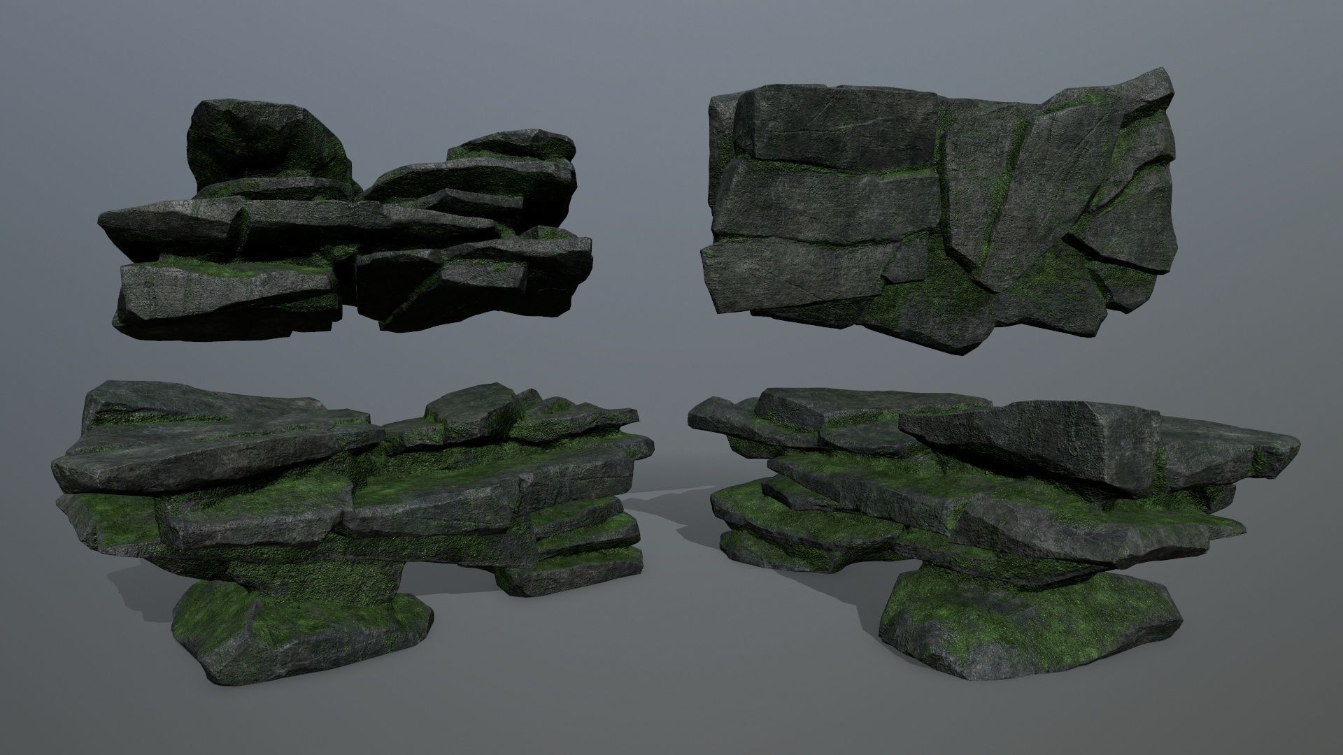 rocks Low-poly 3D model_13