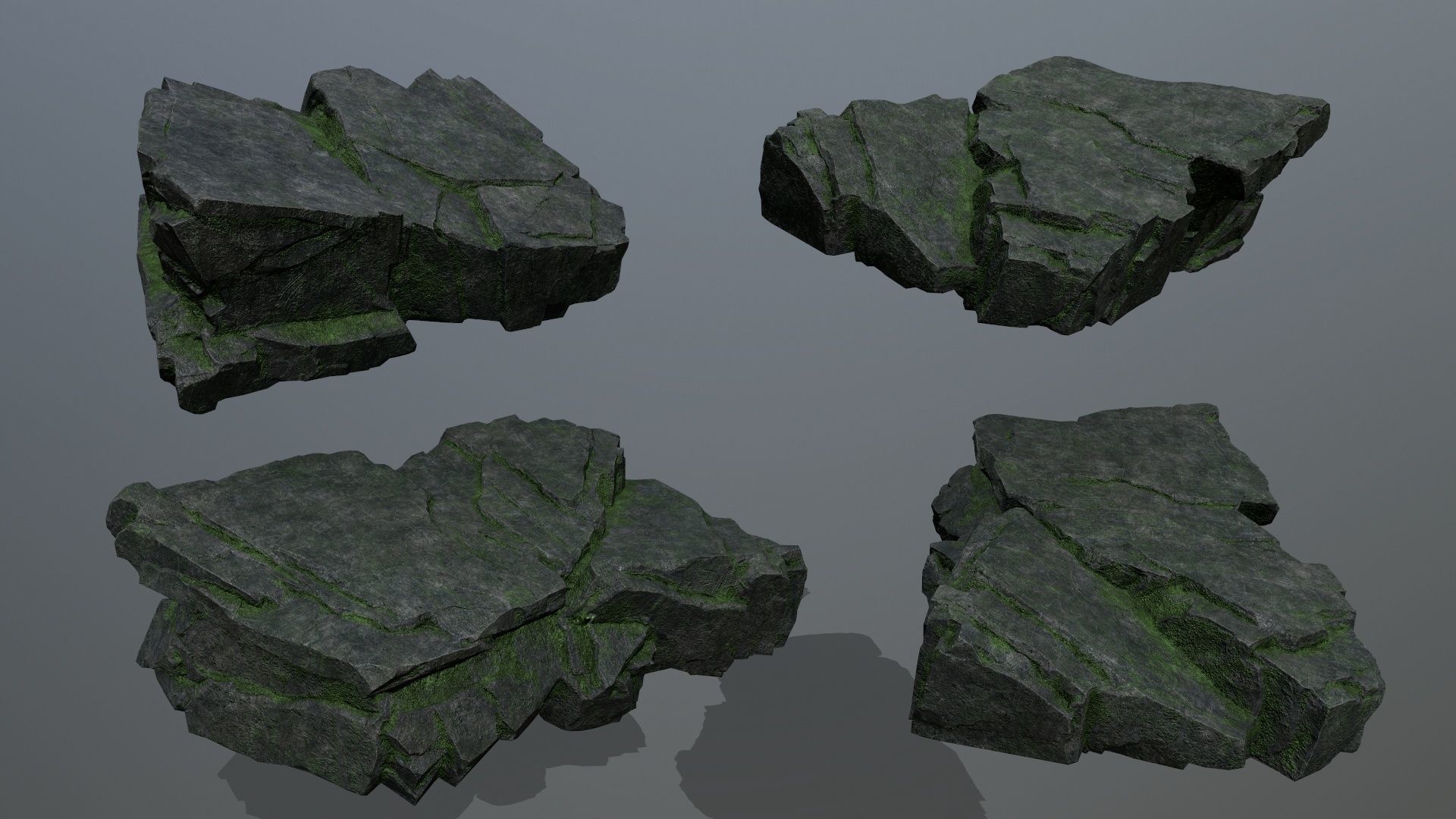 rocks Low-poly 3D model_8