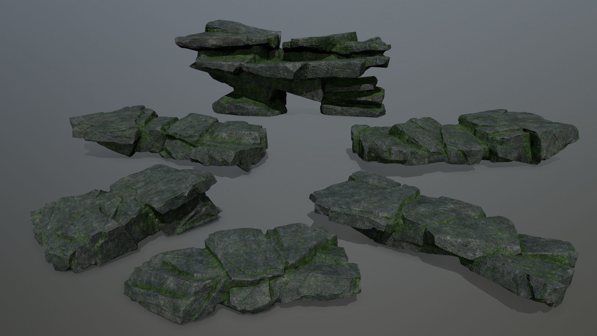rocks Low-poly 3D model_1