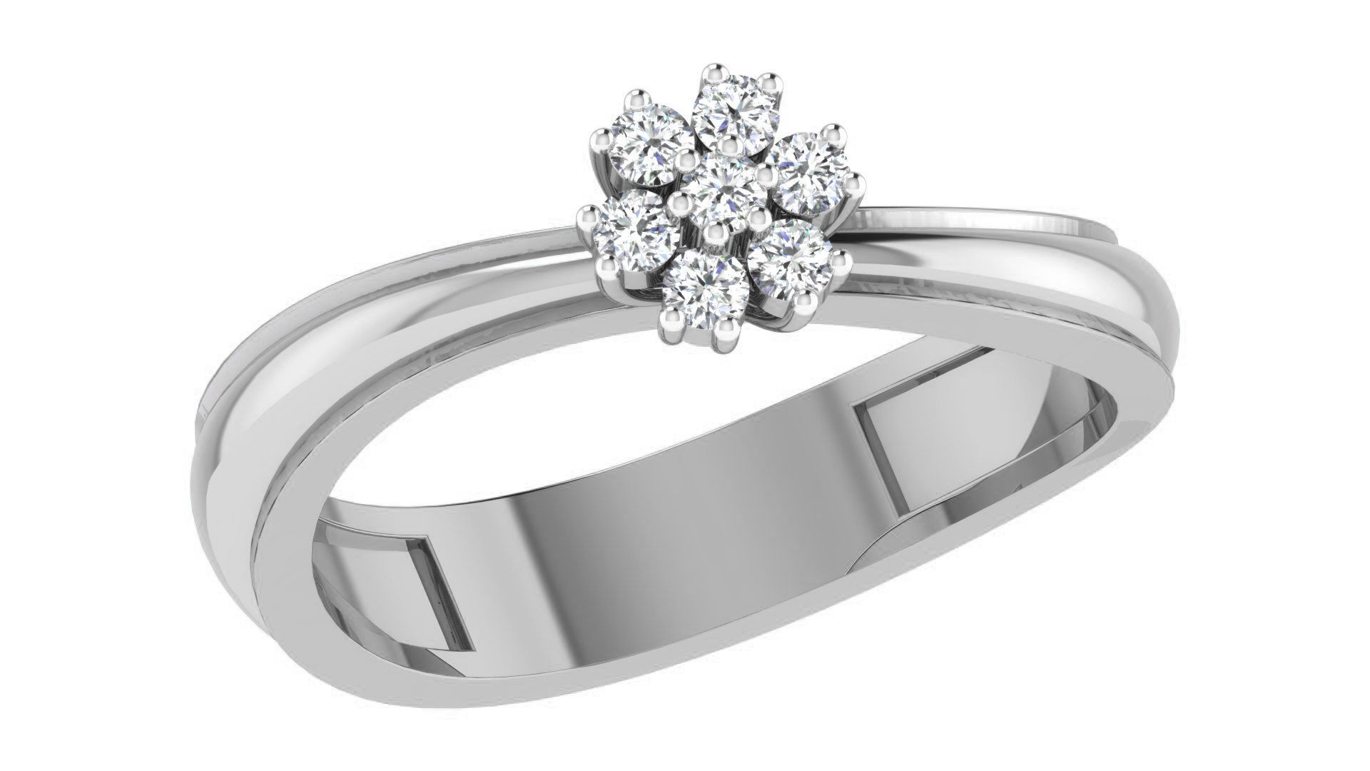 Couple Wedding Band Ring 3dm stl obj mtl gltf glb  3D print model_6