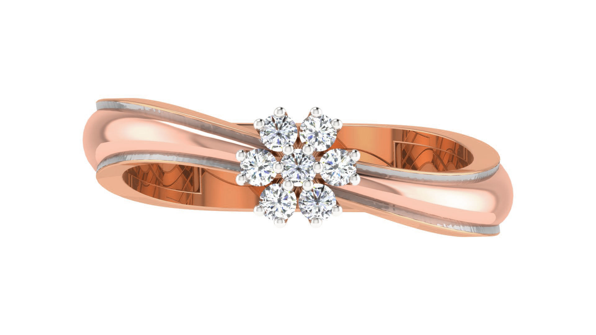 Couple Wedding Band Ring 3dm stl obj mtl gltf glb  3D print model_25