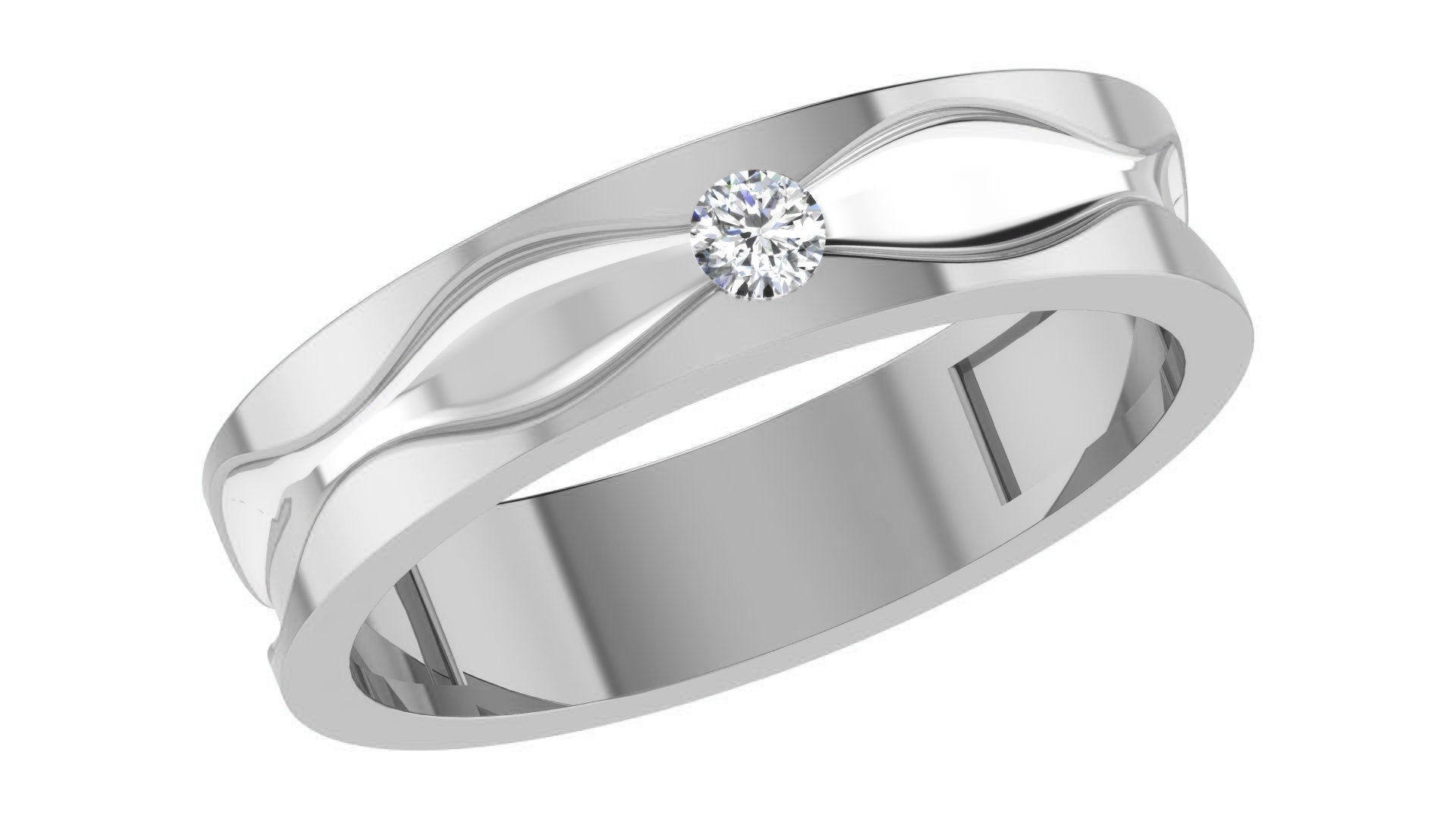 Couple Wedding Band Ring 3dm stl obj mtl gltf glb  3D print model_9