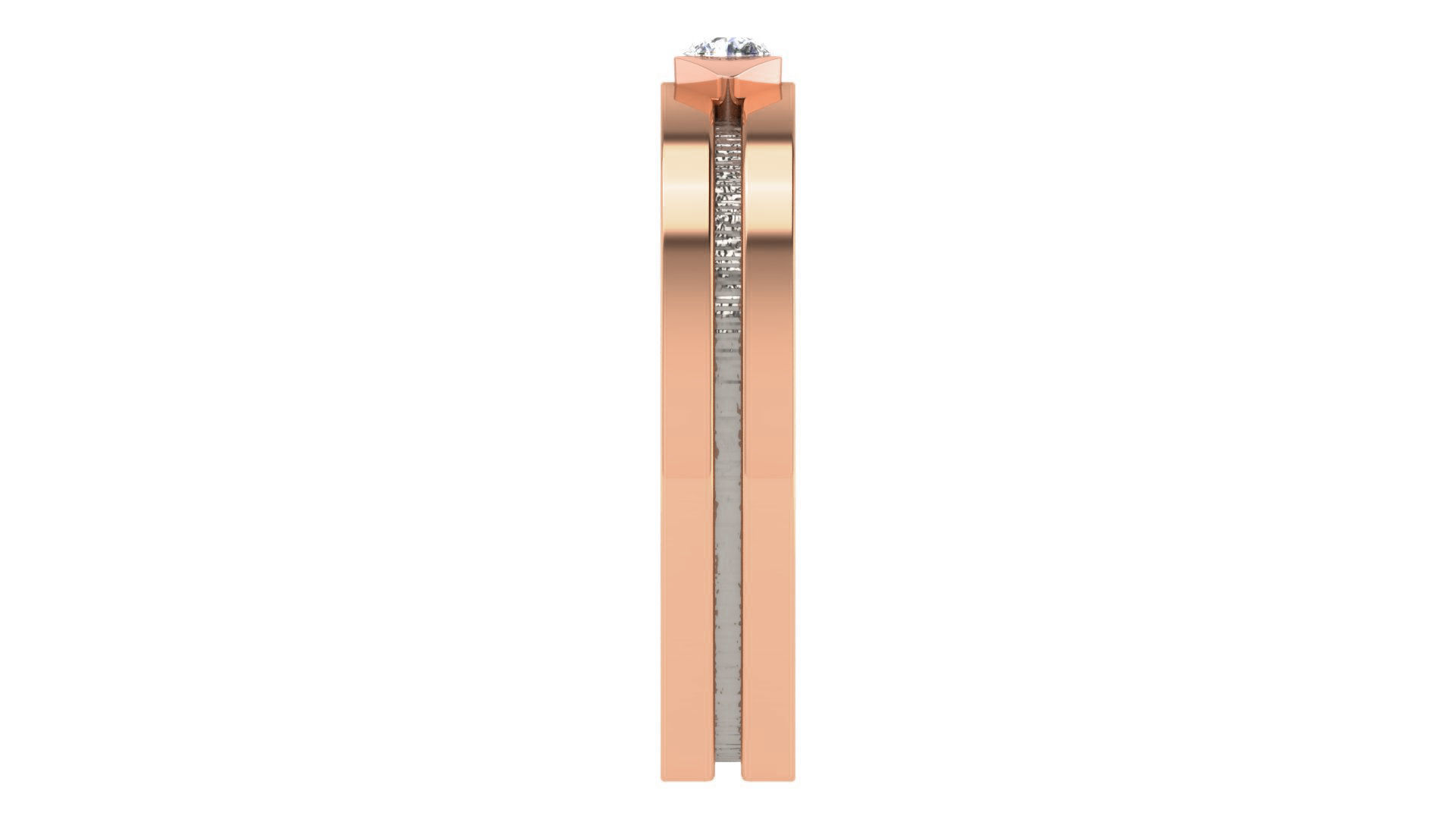 Couple Wedding Band Ring 3dm stl obj mtl gltf glb 3D print model_20