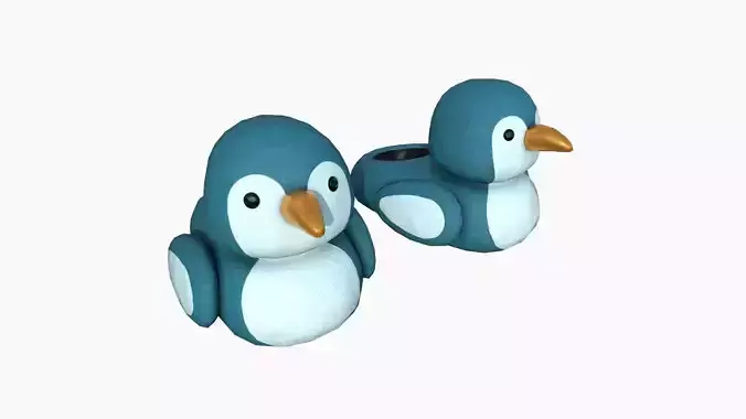 Slippers J02 Blue Penguim Bird - Costume Character Design