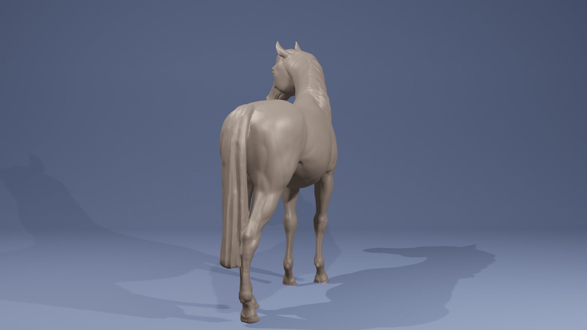 Realistic Arabian Horse Gelding Racehorse 3D print model_4