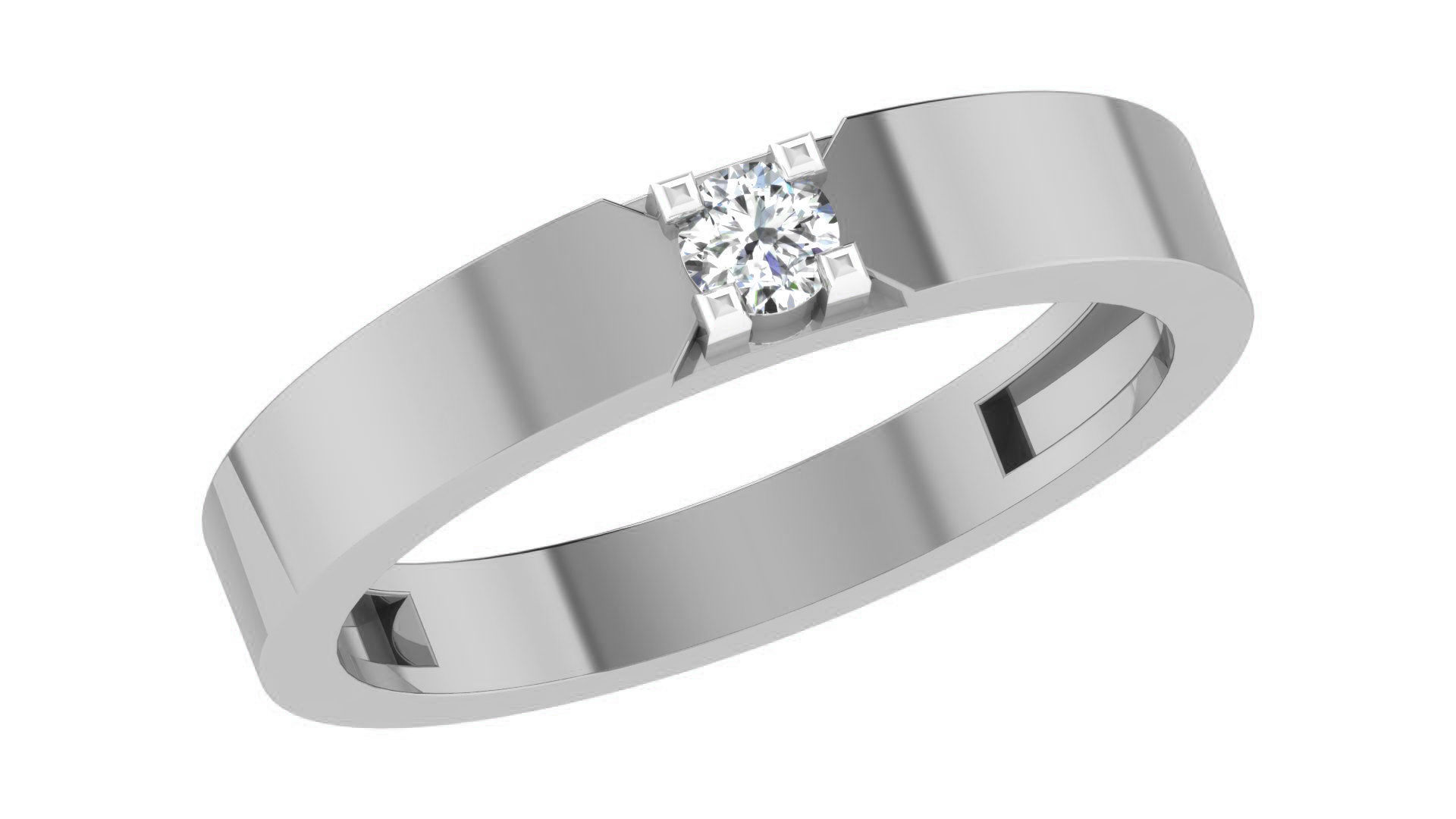 Couple Wedding Band Ring 3dm stl obj mtl gltf glb 3D print model_6