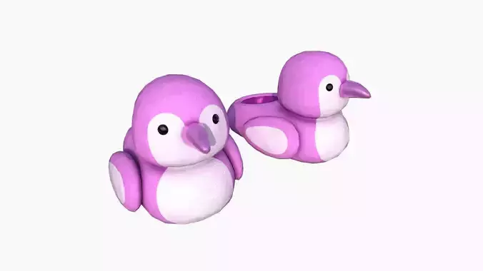 Slippers J03 Pink Bird - Costume Character Design