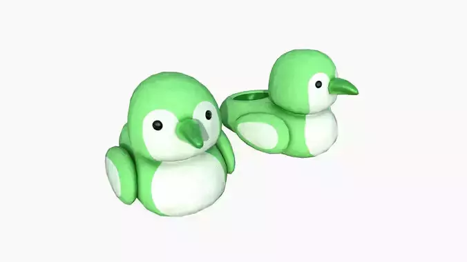 Slippers J04 Green Bird - Costume Character Design