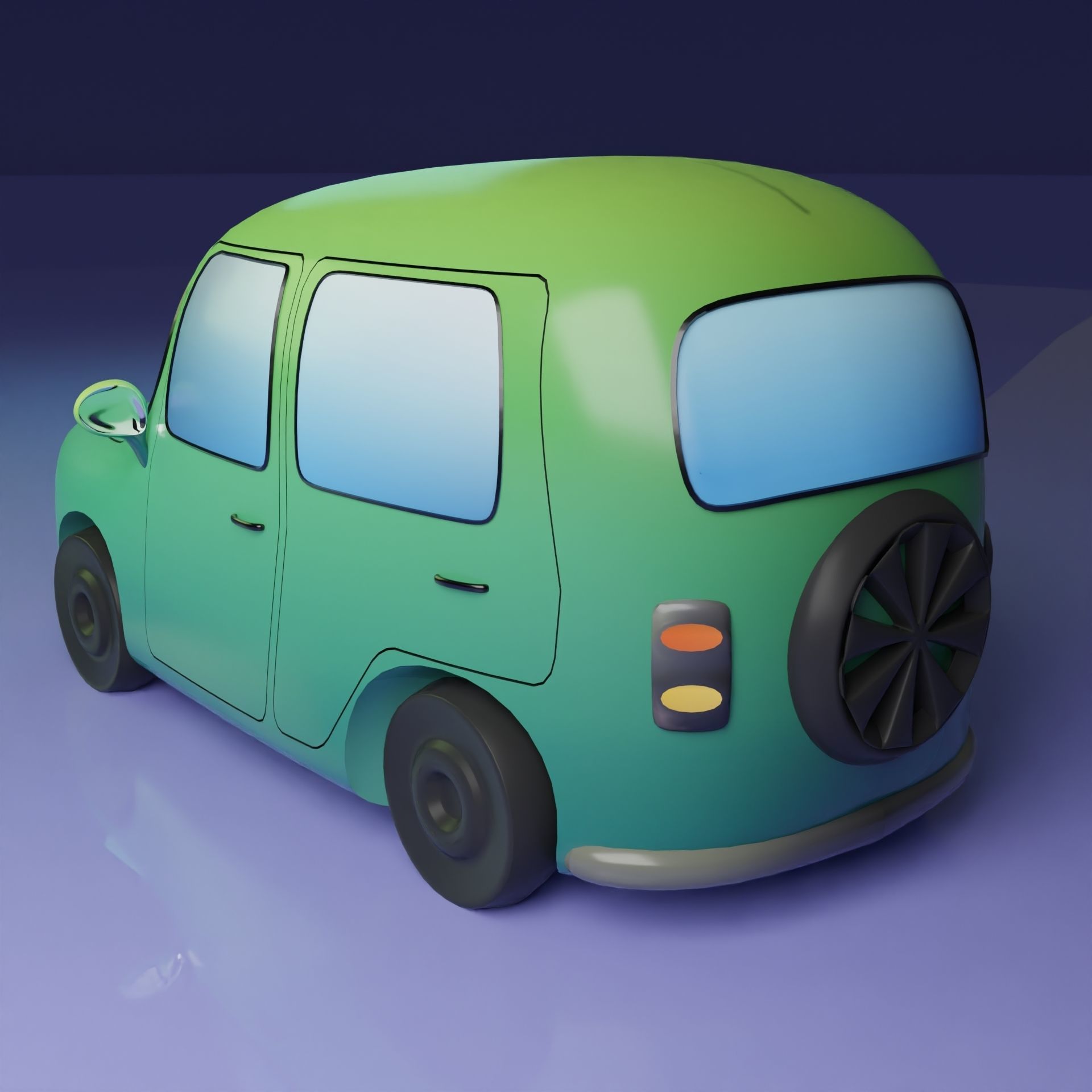 Staylish Car 3D model_3
