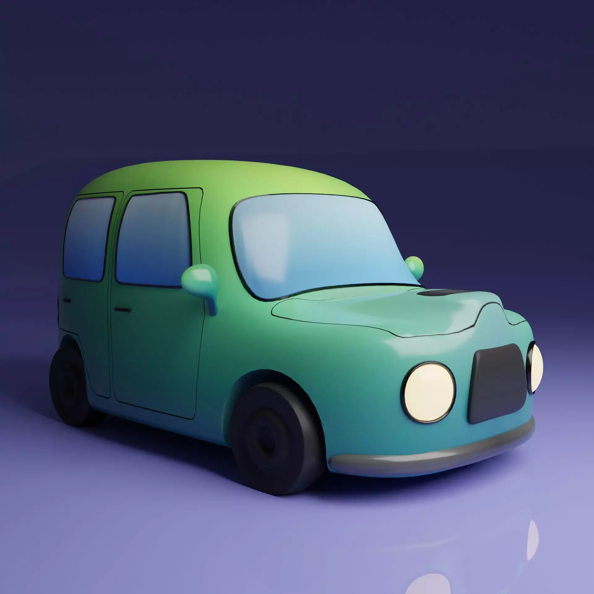 Staylish Car 3D model_0