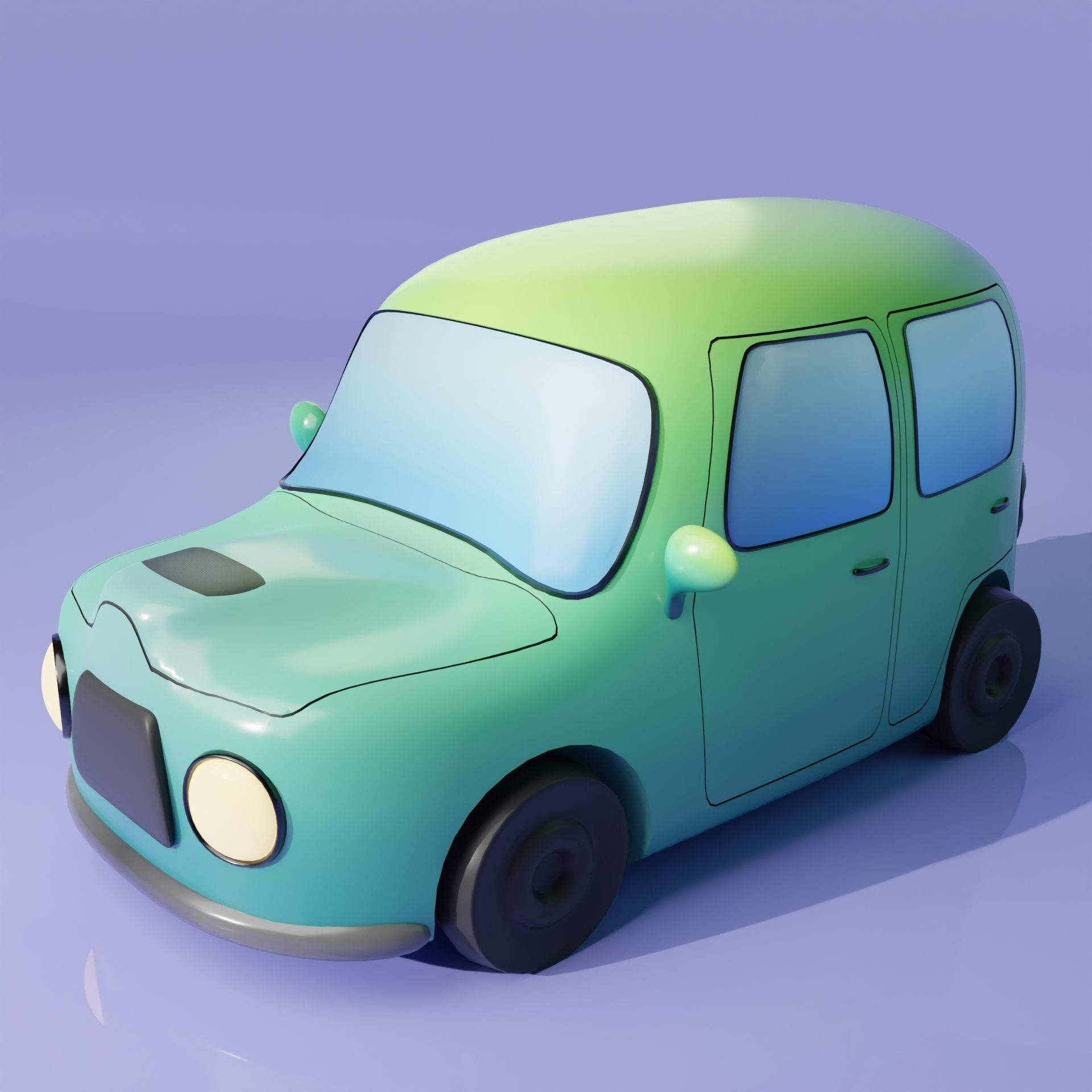 Staylish Car 3D model_1