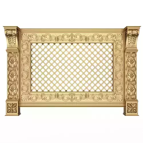 Radiator Cover Decorative Screening Grille Panel 05 Low-poly 3D model