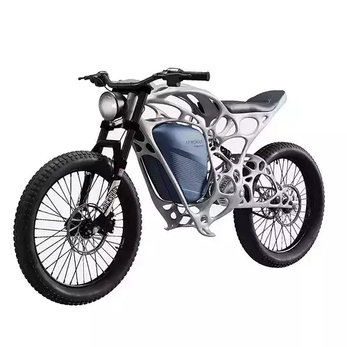 Light Rider World first 3d printed motorcycle Low-poly 3D model