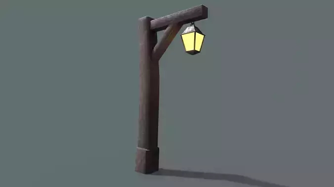 Street Lamp Low-poly 3D model 