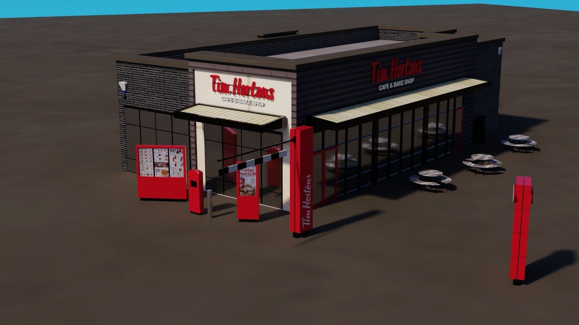 Tim Hortons Cafe and Bake Shop - UK free VR / AR / low-poly 3D model ...