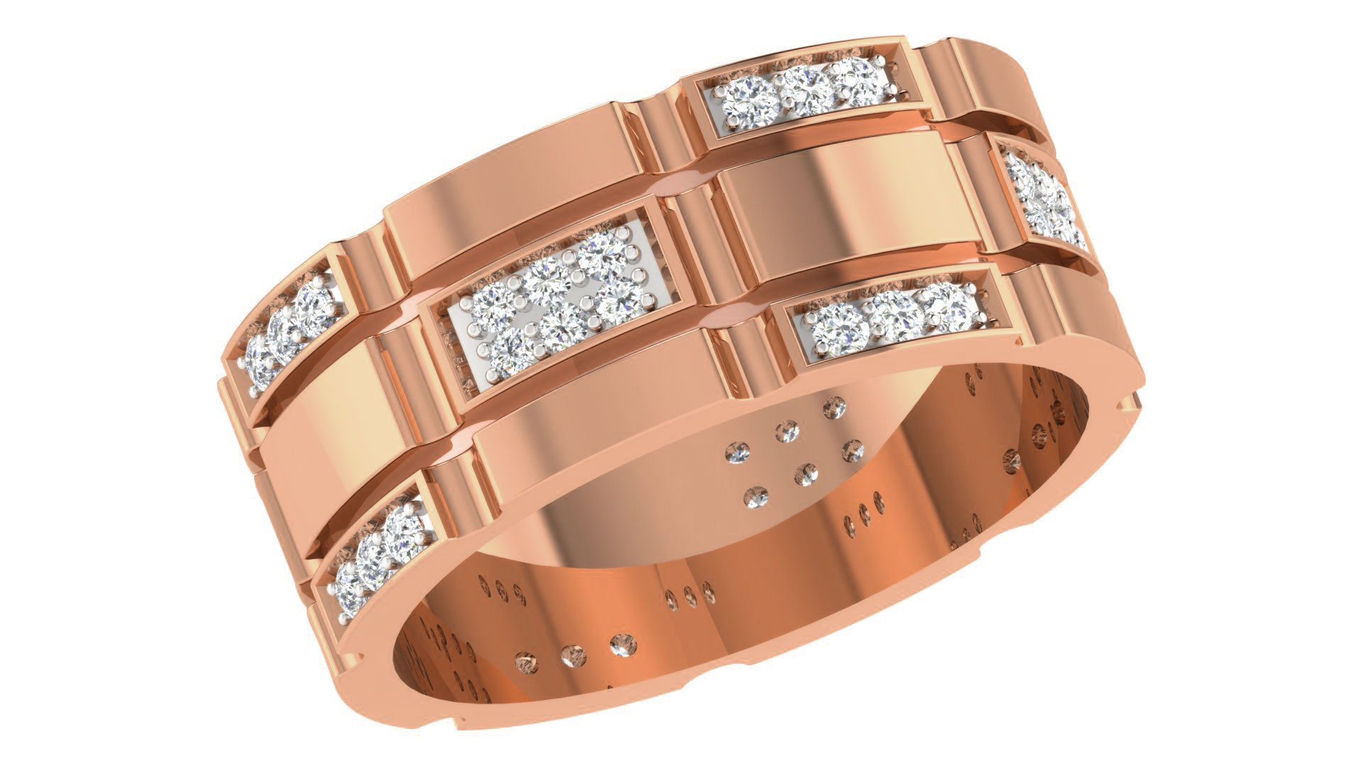 Couple Wedding Band Ring 3dm stl obj mtl gltf glb  3D print model_18