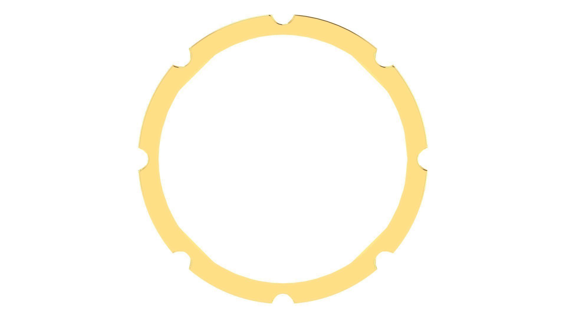 Couple Wedding Band Ring 3dm stl obj mtl gltf glb  3D print model_7