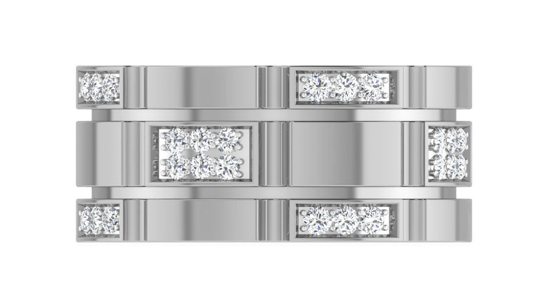 Couple Wedding Band Ring 3dm stl obj mtl gltf glb  3D print model_15