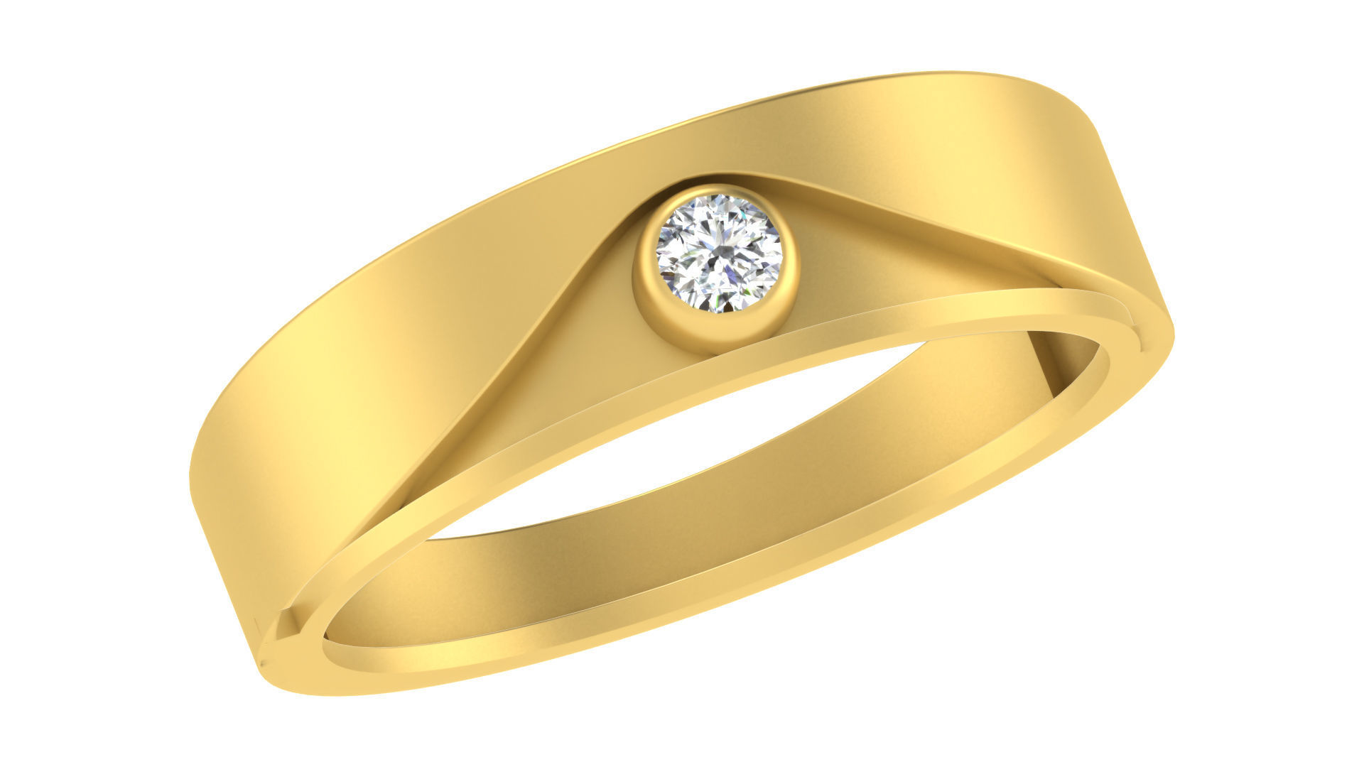 Couple Wedding Band Ring 3dm stl obj mtl gltf glb  3D print model_6