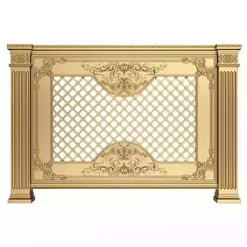 Radiator Cover Decorative Screening Grille Panel 07 Low-poly 3D model