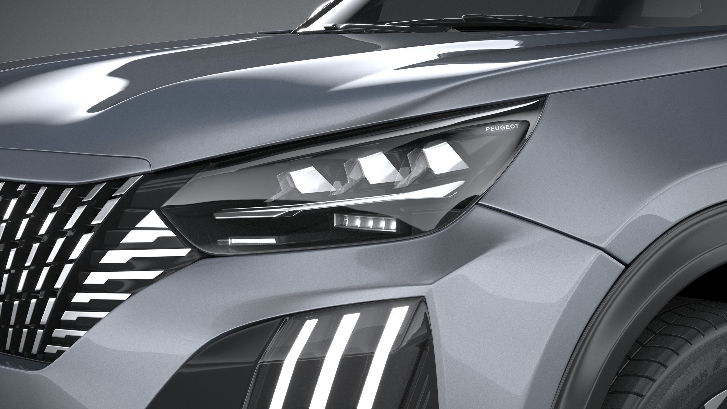 Peugeot E-2008 2024 3D model_14