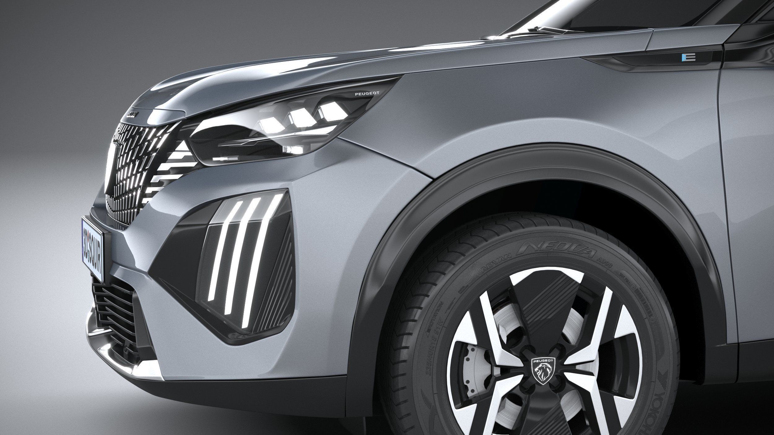 Peugeot E-2008 2024 3D model_3