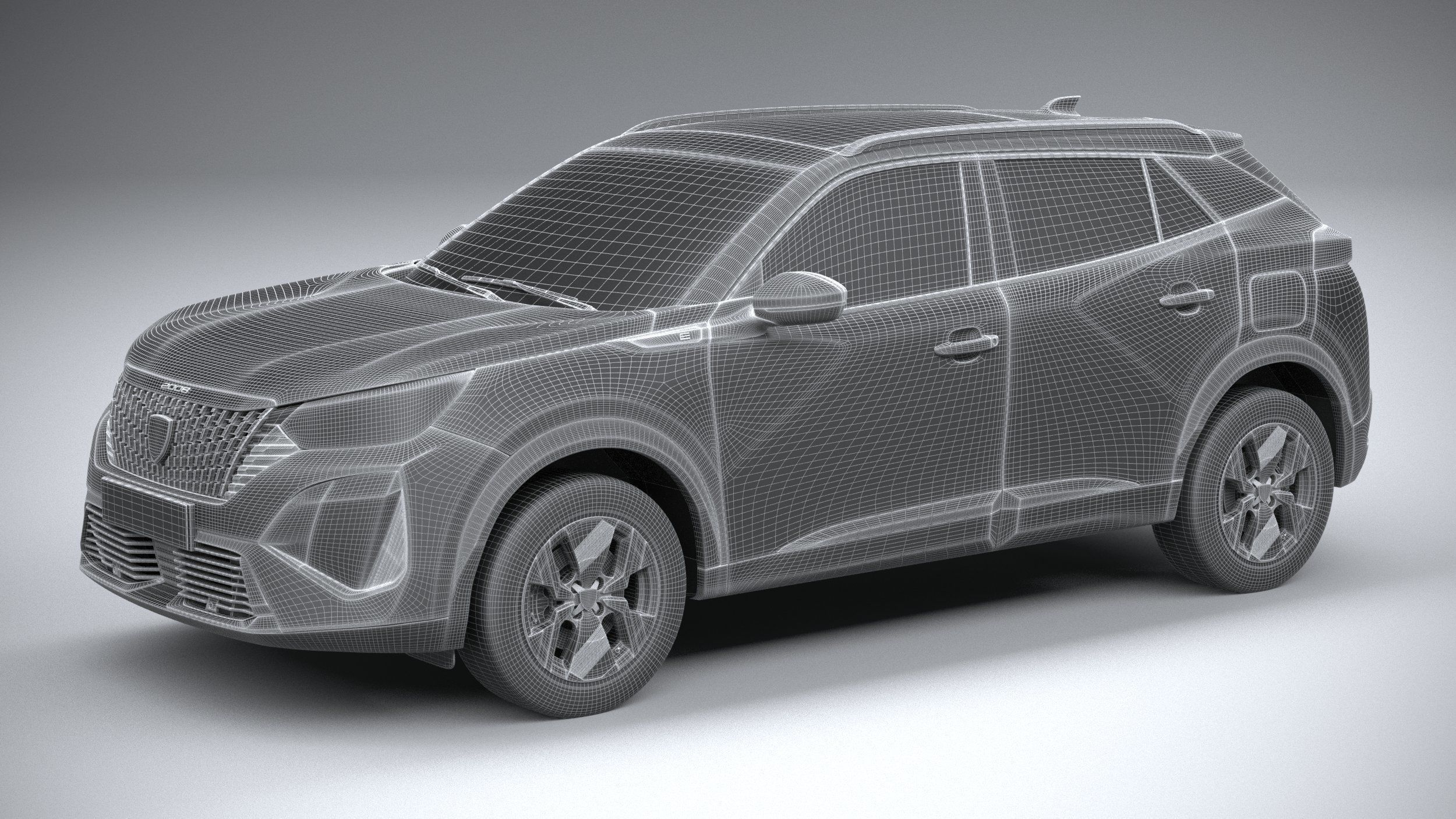 Peugeot E-2008 2024 3D model_26