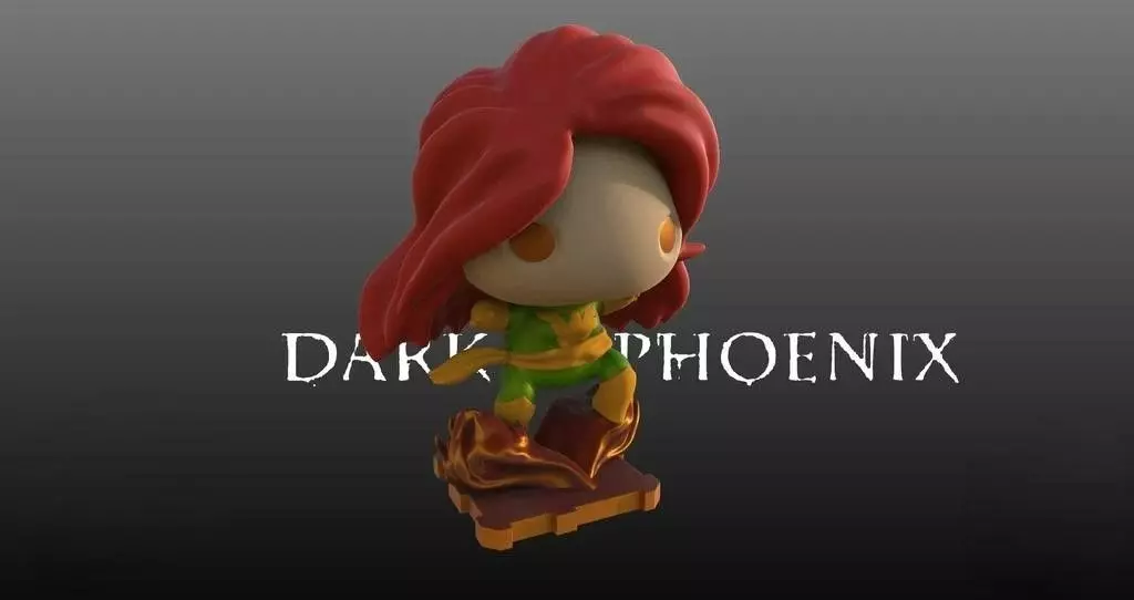 Dark Phoenix X-Men 3D Printed Artwork 3D print model