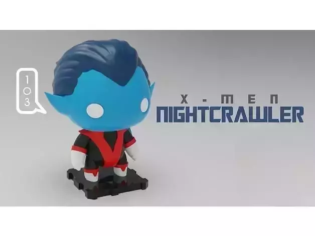 Nightcrawler X-Men 3D Printed Sculpture 3D print model