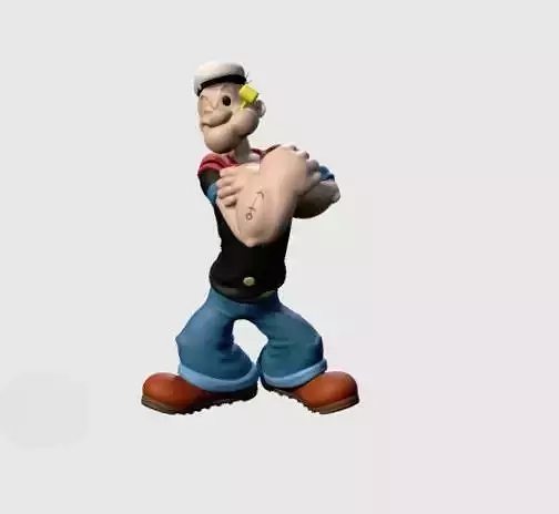 Popeye el Marino 3D Printed Artwork 3D print model
