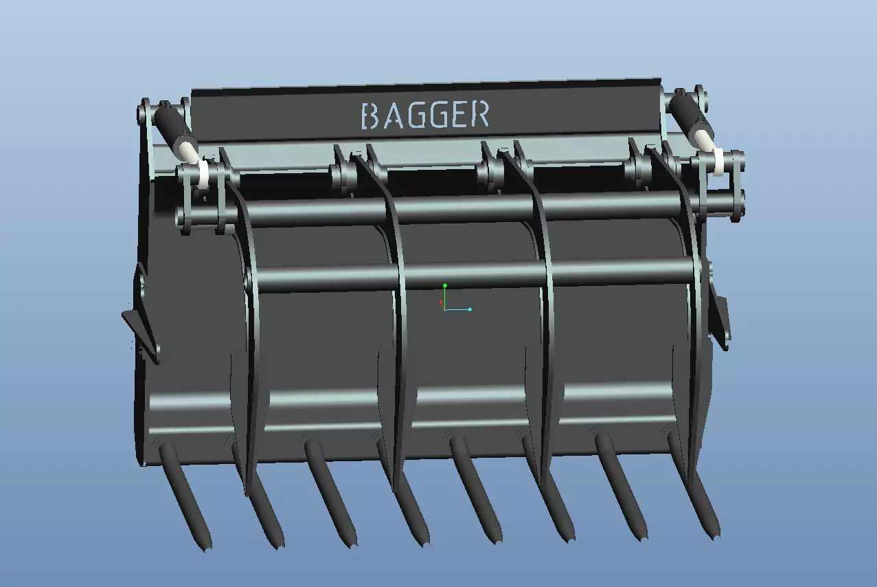 Wood grabber and grass grabber 3D model_0