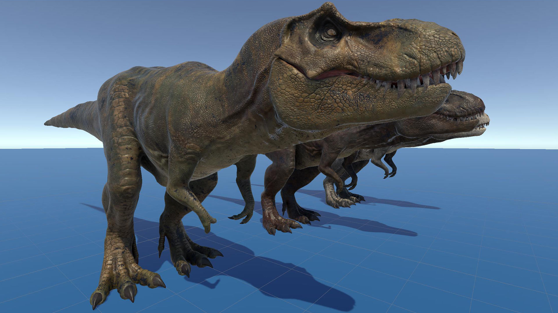 Dinosaur Tyrannosaurus Rex Stan Unity Project Low-poly 3D model_17