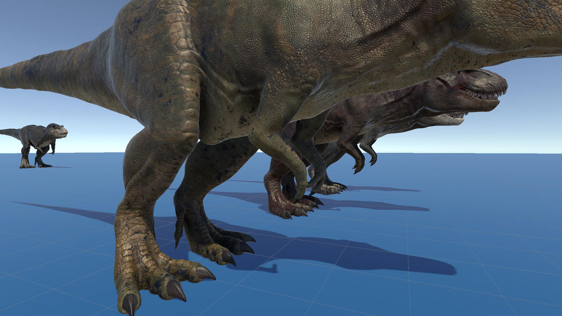Dinosaur Tyrannosaurus Rex Stan Unity Project Low-poly 3D model_11
