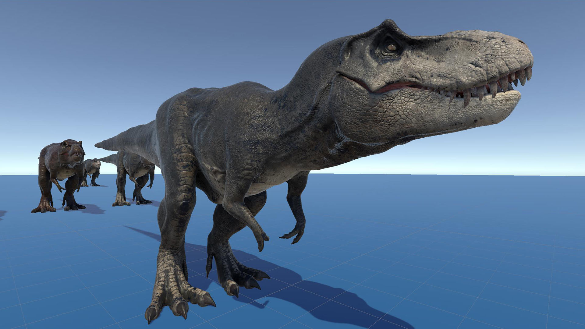 Dinosaur Tyrannosaurus Rex Stan Unity Project Low-poly 3D model_8