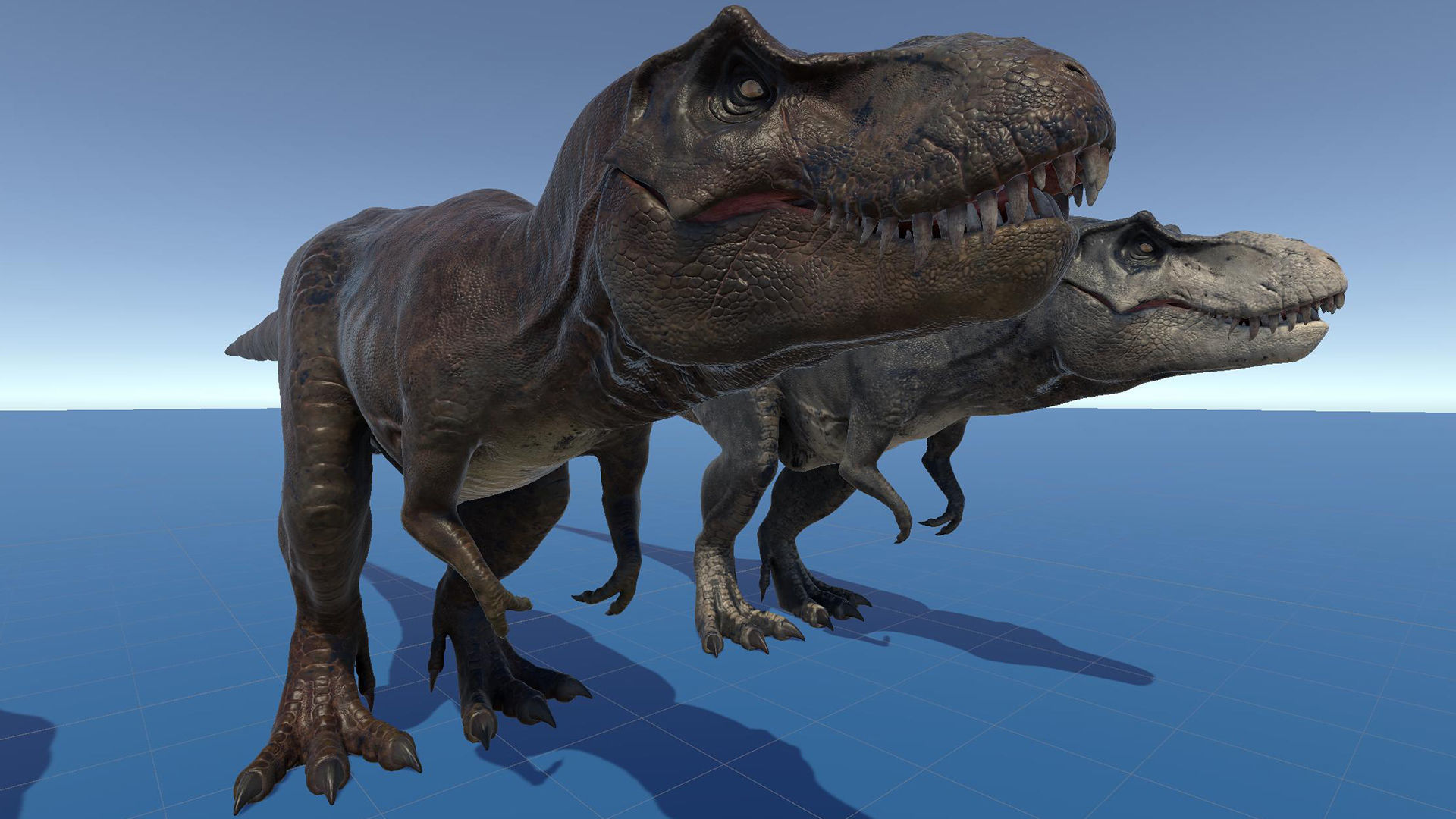 Dinosaur Tyrannosaurus Rex Stan Unity Project Low-poly 3D model_15
