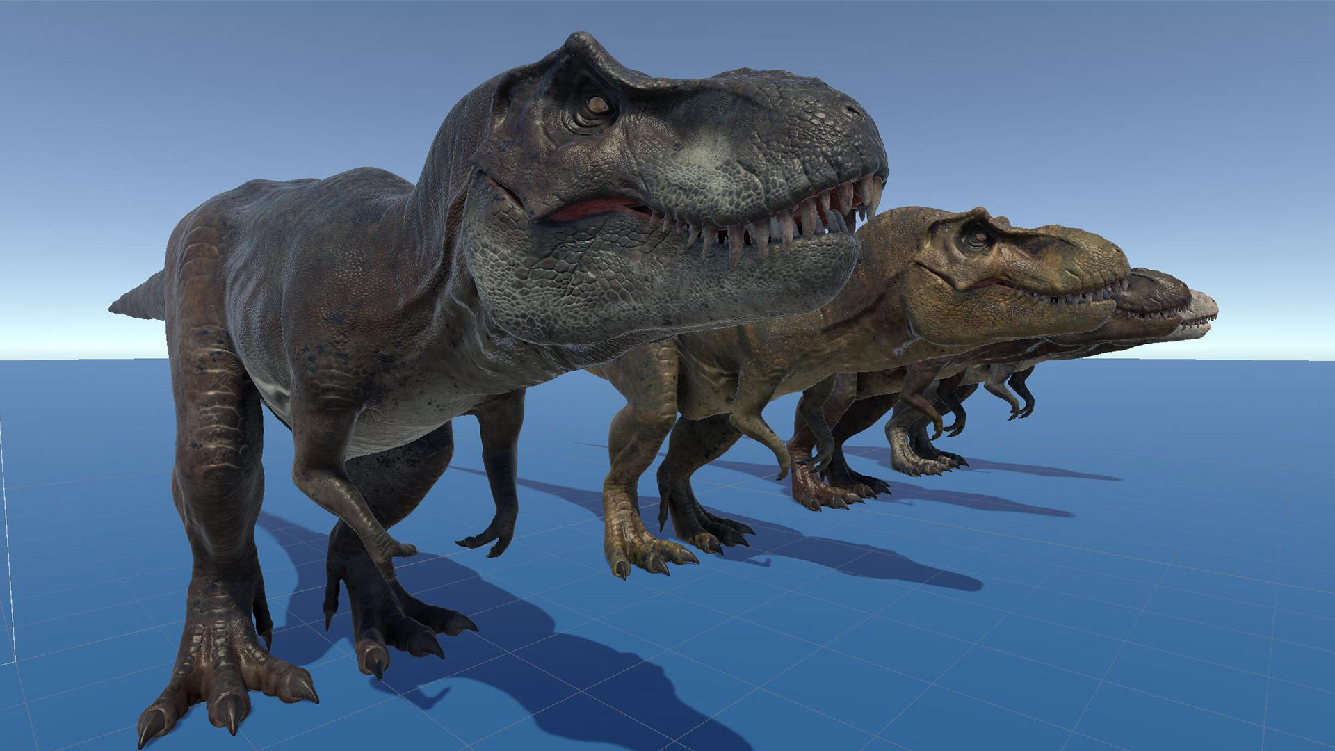 Dinosaur Tyrannosaurus Rex Stan Unity Project Low-poly 3D model_16