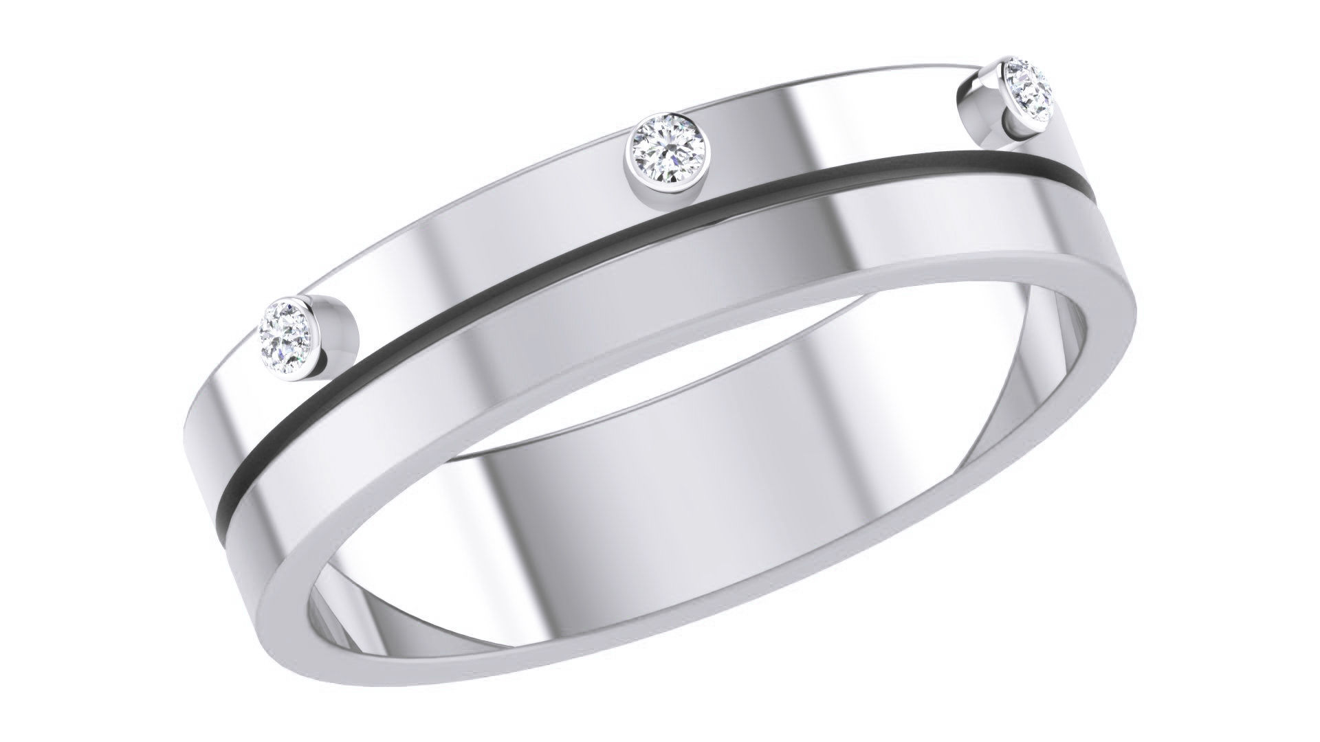 Couple Wedding Band Ring 3dm stl obj mtl gltf glb  3D print model_18