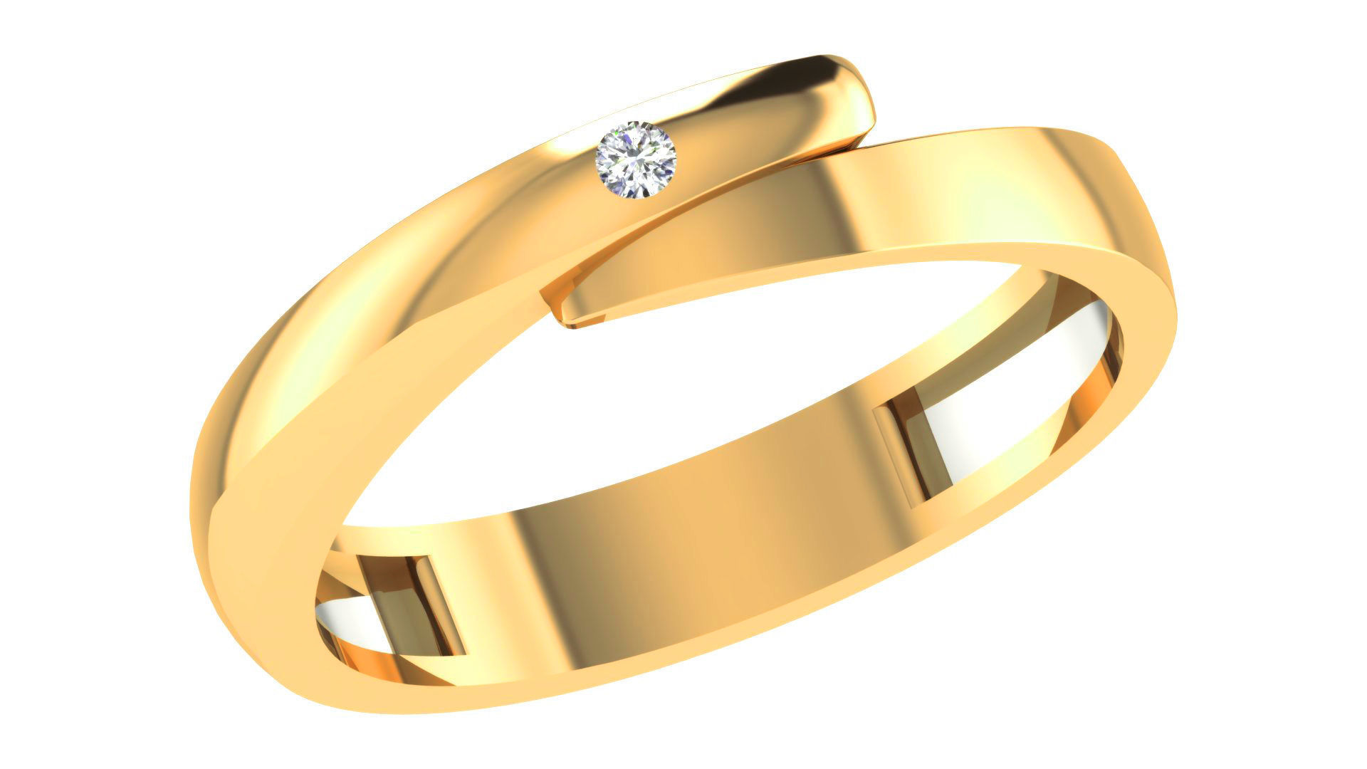 Couple Wedding Band Ring 3dm stl obj mtl gltf glb 3D print model_16