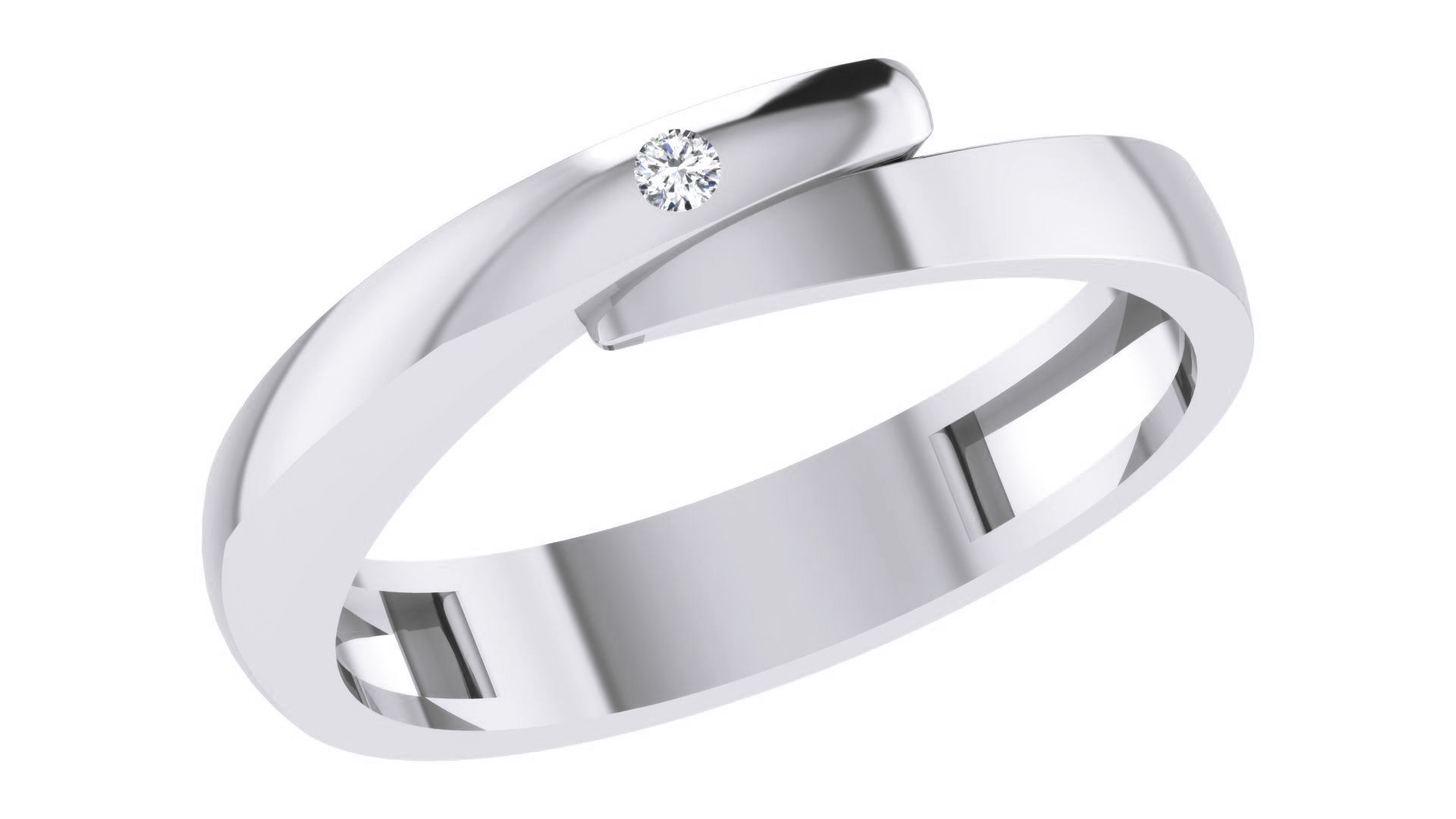 Couple Wedding Band Ring 3dm stl obj mtl gltf glb 3D print model_18