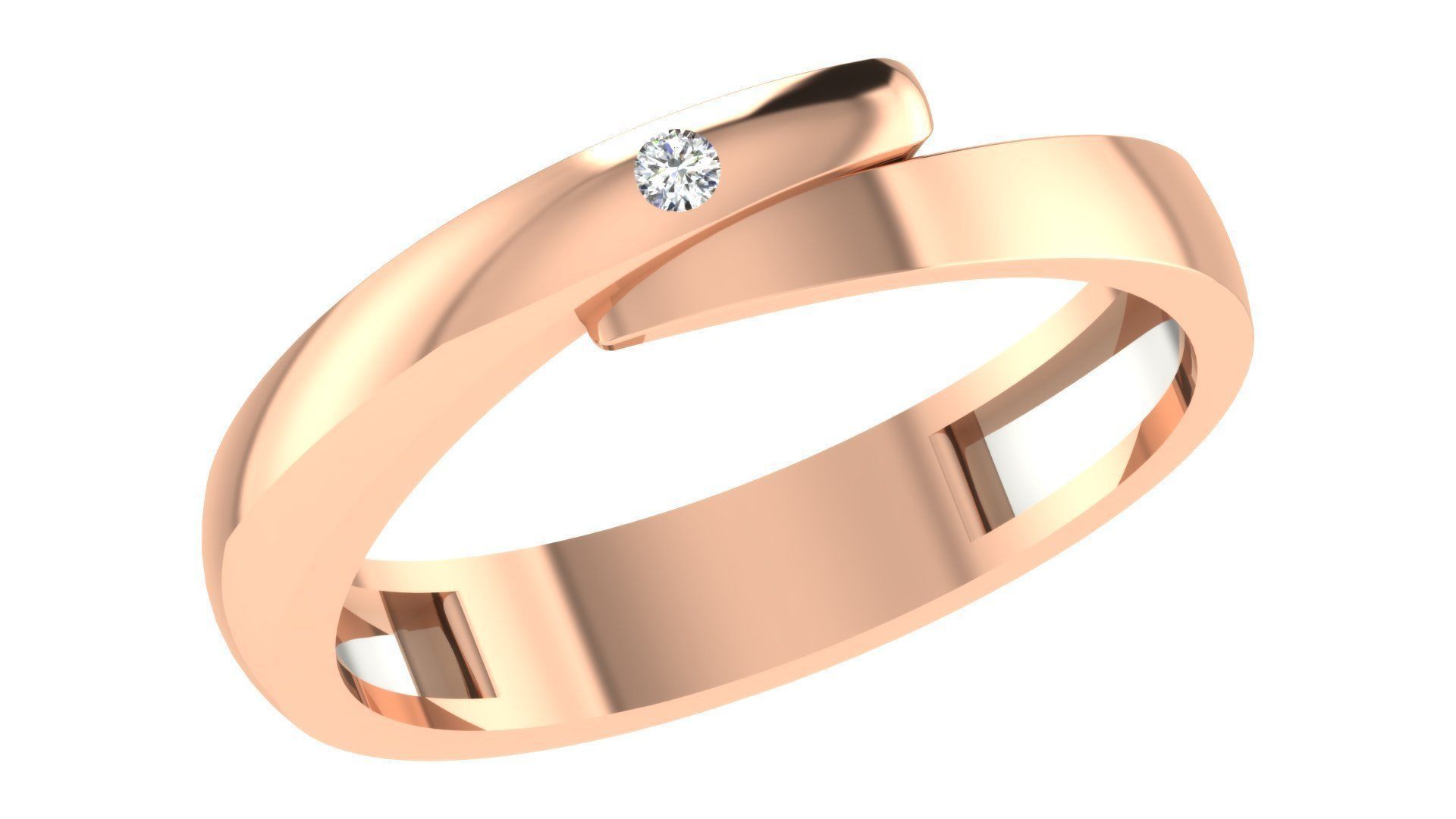 Couple Wedding Band Ring 3dm stl obj mtl gltf glb 3D print model_17