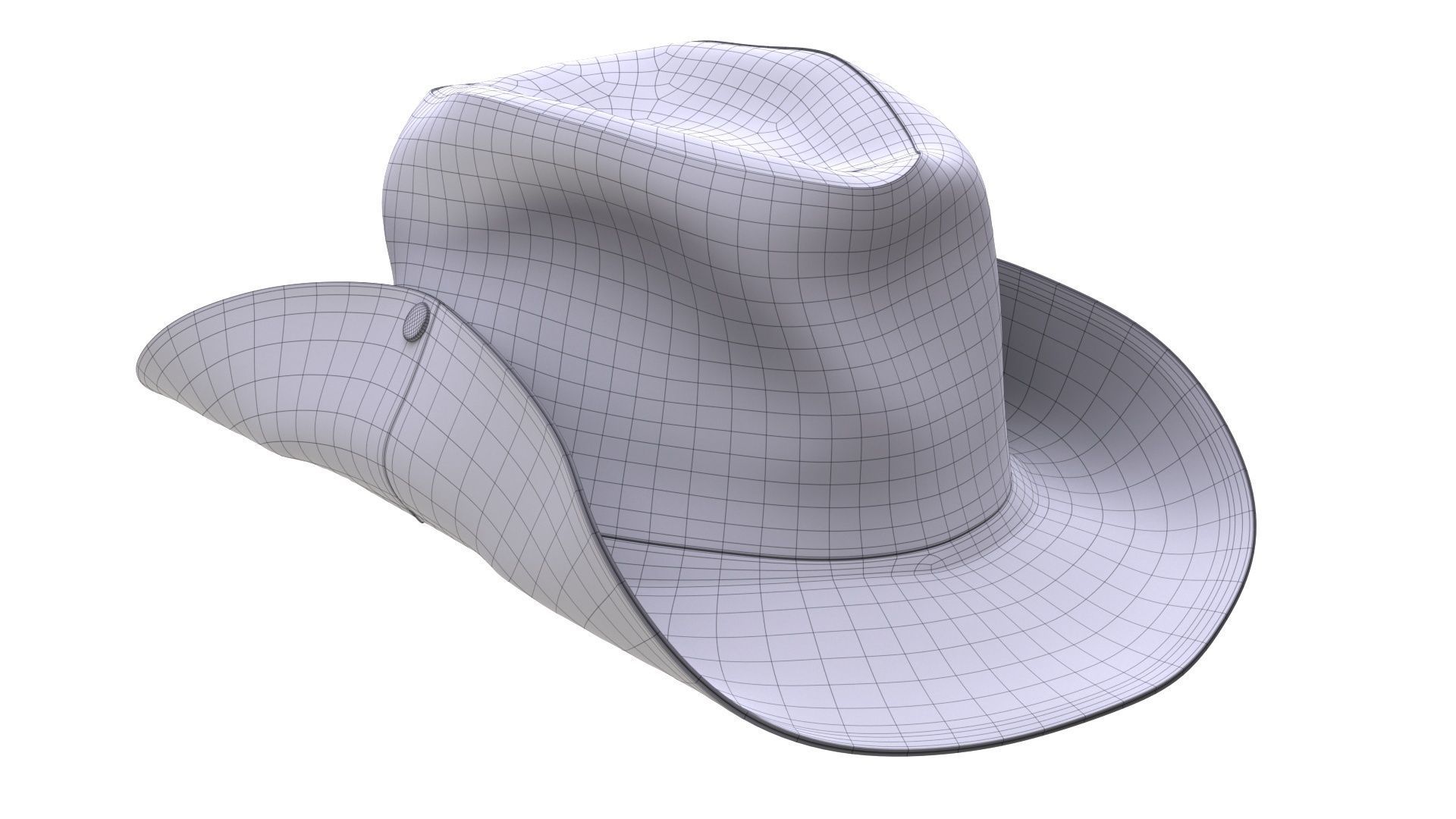 Cowboy Hat Low-poly 3D model_4